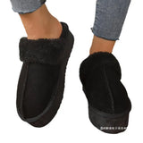 Bottom Bag Head Hair Cool Slippers Women After Loose Wearing Half Drag Plus Velvet Cotton Shoes