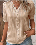 Summer New Holiday Fashion Hollow Short-Sleeved Women's