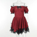 Autumn New Women's Wear Dark Style Elegant Slim Texture Fabric Shoulder Dress