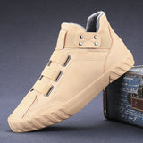 Men's Shoes Autumn Men's Leather Shoes Trend Martin Boots Casually Help A Foot Pedal Winter Warm Cotton