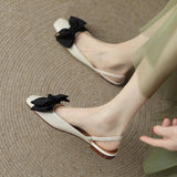 Red Fashion Bag Head Sandals Women 2025 New Square Temperament Low Heel Single Shoes Niche Flat