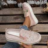 Cake Thick-Soled Lefu Shoes Spring Summer New Mesh Women's Shoes Breathable Mesh Water Drilled A Foot Lazy Single