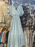 Summer New Temperament V-Neck Elasticity To Collect The Waist Of The Long Seaside Vacation Beach Chiffon Dress