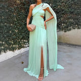 Women's Fashion Tset-Pair Skirt Dress Ribbon Open Fork Body Girl