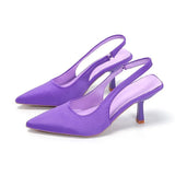 High-Heeled Sandals Baotou Behind The Empty Stumbling Stumbling New Shallow Tip Single-Shoe Fine Heel High