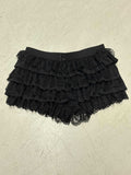 Style Sexy Lace Spliced Bow Multi-Layer Cake Shorts Girl Sense Simple Flower Bud Hot