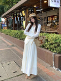 Xixi 2025 Spring New Temperament Chiffon Shirt + High-Waist A-Word Half-Body Dress Two-Piece Suit Female