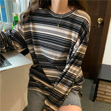 Zingj Round Collar Long-Sleeved T-Shirt Women's Wear Autumn 2024 New Design Sense Loose Students On Clothes Female Ins