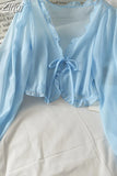Coat Casual Lace-up Bow Cardigan Shirt Women Summer Sun Protection Clothes Female Clothing Tops Blouse Covers Blusas