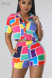 Piece Sets African Sets For Women New African Print Elastic Bazin Baggy Shorts Rock Style Dashiki Famous Suit Lady