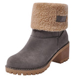 Women's Large-Size Snow Boots 2025 New Lamb Plush Noodles Warm