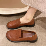 Soles Of Comfortable Women's Shoes Middle-Aged Mother Single Shoes Spring And Autumn Soft Leather Anti-Slip Flat Soles Of The Elderly Leather