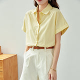 Short-Sleeved Shirt Women 2025 New Summer White Shirt Professional Commuter Women Wear Loose