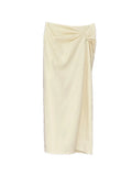Xixi 2025 Autumn New Temperament Commuting High-Waisted Half-Body Skirt Thin Open Fork Ass Skirt Women