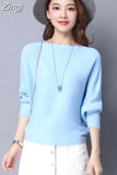 Femme Autumn Winter Women Sweater Batwing Sleeve Jersey mujer Oversized Jumper Slash Neck Women's Knitted Sweaters
