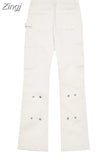 New American High Street Solid Color Jeans Women's Y2K Street Fashion Retro Overalls Casual High Waist Loose Straight