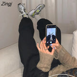 Harem Pants Women Solid Thick Warm Fleece Sweatpants Female Korean Hip Hop Loose High Waist Trousers Baggy Casual