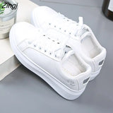Women Casual Shoes New Spring Women Shoes Fashion Embroidered White Sneakers Breathable Flower Lace-Up Women