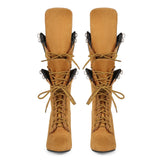 Work Style With Cowboy Tip Slender High And Large Size 44 Female Short Boots Boots