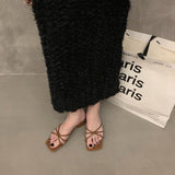 Small Cool Slippers Children 2025 Summer New Wear Daily Flat Bottom One Word Out Women's