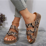 Casual Cool Drag Woman 2025 New Flat Bottom Thick Bottom Cross-Woven Solid Color Cold
