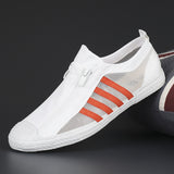Men's Shoes 2025 Summer New Men's Canvas Shoes Korean Version Of The Trendy Casual Shoes Zipper