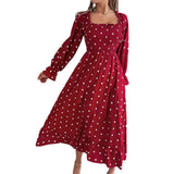 Shooting 2025 Autumn And Winter Leisure Wood Ear Side Leading Wave Big Swing Dress