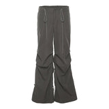 Zingj New 2023 Summer Women's Solid Color Loose Street Fashion High Waist Casual Straight Leg Wide-Leg
