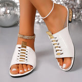 Cool Slippers Women's Spring And Summer Coarse And Beef-Shoeed Women's Sandals Fish Mouth Side Zip Retro Women's Shoes