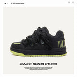 Shoes Destruction Series Street Small Black Shoes Men And Women The Same Couple Shoes Bread Shoes Fashion Shoes Men's