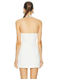 New Sexy Hollow Hanging Back Hanging Neck Dress Metal Decorative Temperament Dress Skirt Skirt