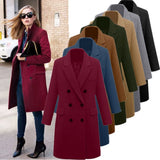 Autumn And Winter Station Long Large Size Hair, The Female Coat Seven Color Eight Double Buckle Coat Fast