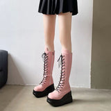 Thick Bottom Boots 2025 New Punk-Style Personality Butterfly Slope And Thick Bottom High