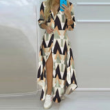 Women's Clothing 2025 Autumn New Dress Single-D Row Irregular Shirt Dress