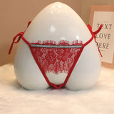 Eyelash Lace Thong Female Seduction Breathless Low-Rise Large-Size Shorts