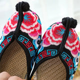 Zingj Colorful Cloud Embroidery National Wind Plate Buckle Warped Head Cloth Shoes Bag Toe Summer Cool Slippers Women's