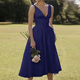 New Women's Temperament Elegant Fashion Bare Back Print Slings Sexy