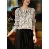 Spring And Summer Sweet Fruit Print Half-Open Small Buckle Double Velvet Imitation Silk Silk
