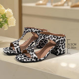 Cold Slippers Women Summer New Simple Fashion Large-Size Side Empty Coarse And Slippers