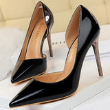 Leather Woman Pumps BIGTREE Shoes New High Heels Shoes Sexy Women Heels Pointed Toe Women Basic Pump Heels Plus Size