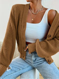 Women's Sweater V-Neck Cardigan Autumn And Winter Solid Knitted Shirt Casual Knitted
