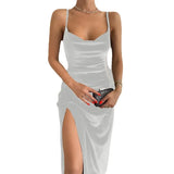 Women's Clothing 2025 New Spring And Summer Fashion Sexy Repair Fork With Dress