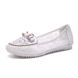 Shoes 2025 Summer Single Shoes Women's Bean Shoes Women's Leather Shoes Soft Soles Anti-Slip Women Singles