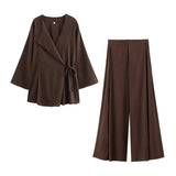 Women's 2025 Summer New Chinese Elegant Vintage V-Necked Pants