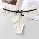 Three-Dimensional Lace T-Shirt Trousers Legs Around The Waist Delicate Embroidered Cotton Crotch Lady
