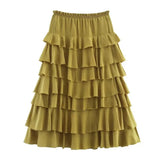 Women's Clothing INS Burst Casual Cascade Cascade Decoration Fan Flute Half-Body