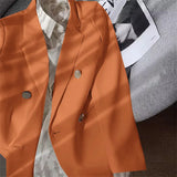 Zingj And Autumn Small Suit Jacket Female 2024 New Korean Version Net Red Temperament Small Purple Pink Suit