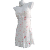 Pure Desire High-Grade Broken Ice Silk Ajasy Dress Girl 2025 Sweet Lace Slings With Thoracic Pad
