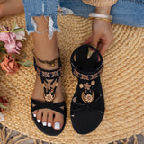 Women's Fashion Big Size 2025 Summer New Round Head Breathable Casual Women's