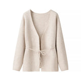Simple Long-Sleeved Knitted Cardigan Sweater Jacket 2025 Spring And Autumn New